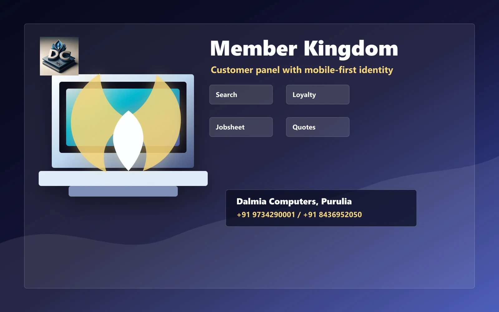 Dalmia Computers member dashboard gate