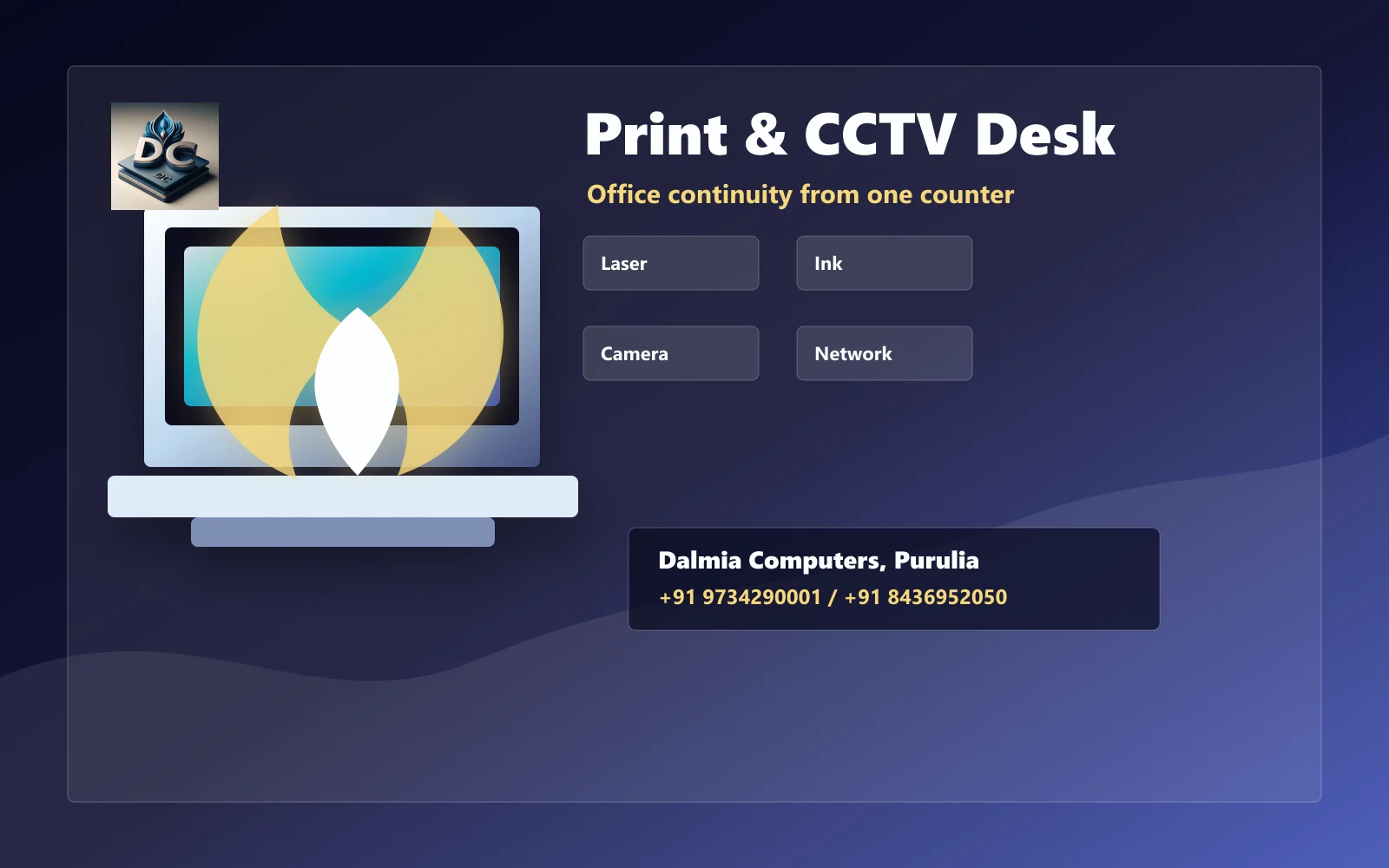 Dalmia Computers printer CCTV and service station